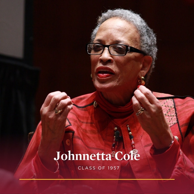 Johnnetta Cole, class of 1957, in the Black Alumni Stories series
